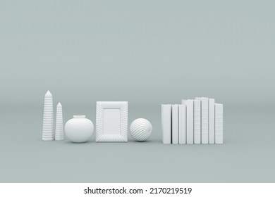 Book on grey background, 3D rendering.