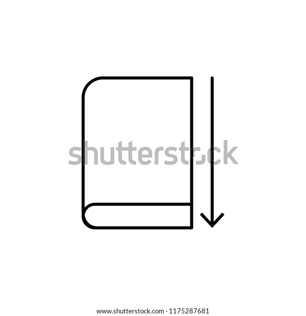 book rent icon. Element of arrow and\
object icon for mobile concept and web apps. Thin line book rent\
icon can be used for web and mobile on white\
background