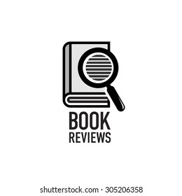 Book Reviews Service Logo Template. Search Inside The Dictionary