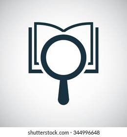 Book Search Icon, On White Background
