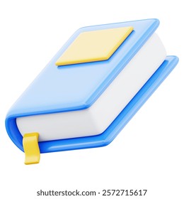 Book for study and reading for knowledge and success 3d render icon illustration. Concept of education and learning illustration image