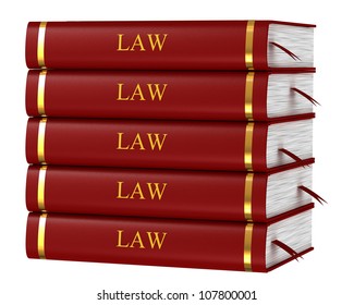 Books of Law isolated on a white background