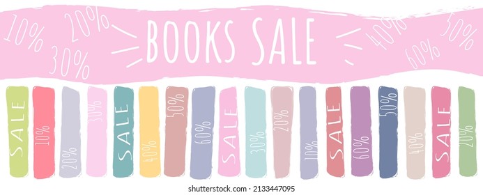 Books Sale Book Shop Store Read Reading Library Horizontal Banner