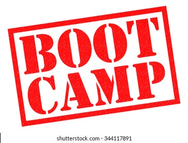 BOOT CAMP Red Rubber Stamp Over A White Background.