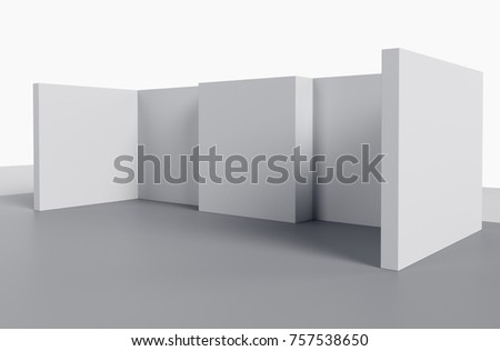 booth or stand mock-up for customization. 3D render