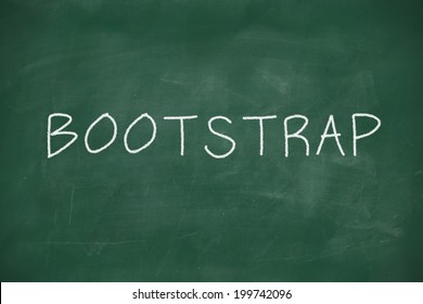 Bootstrap Handwritten On School Blackboard