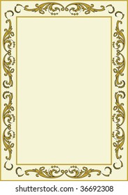 Similar Images, Stock Photos & Vectors of Gold frame. Beautiful simple ...