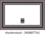 Border or frame of abstract digital art derived from a photograph.Blank center includes source image.