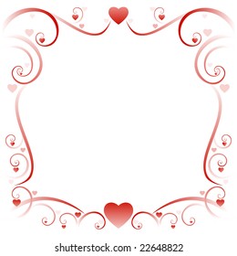 Border Swirls Hearts Stock Illustration 22648822 | Shutterstock