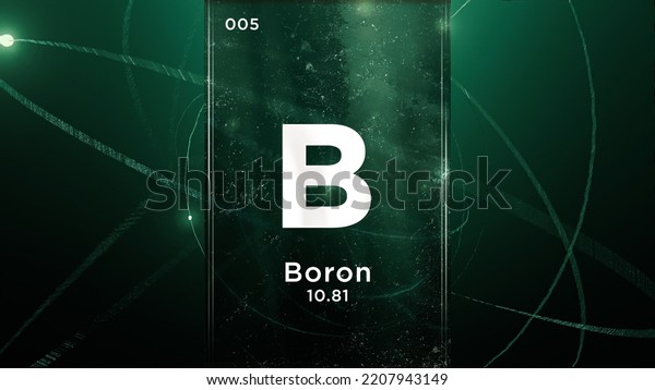 Boron B Symbol Chemical Element Periodic Stock Illustration 2207943149 ...