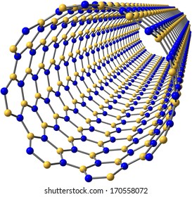 Boron Nitride Nanotube On White