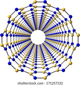 Boron Nitride Nanotube On White