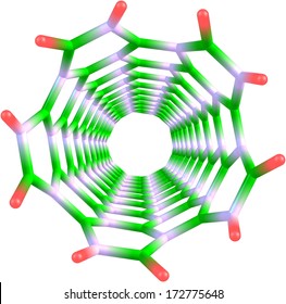 Boron Nitride Nanotube On White