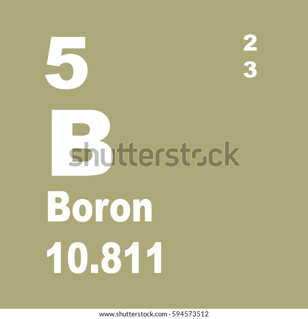 Boron Periodic Table Elements Stock Illustration 594573512