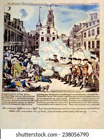 The Boston Massacre, March 5, 1770, Broadside Engraved, Printed And Sold By Paul Revere, 1770