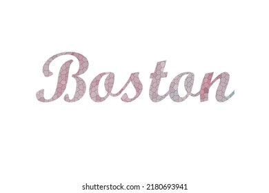 boston. Typography text banner word boston design