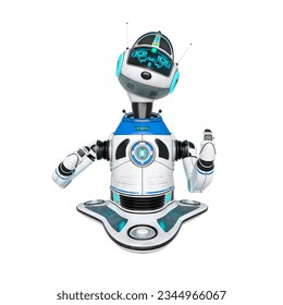 bot is saying come here and give me a hug, 3d illustration