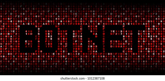 Botnet Text On Hex Code Illustration Stock Illustration 1012387108