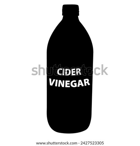 A bottle of cider vinegar in silhouette Stok fotoğraf © 