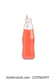 Bottle With Drin On A White Background