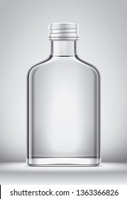 Bottle Mockup For Alcohol Drinks On Background. 3d Rendering