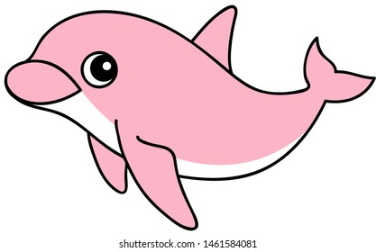 Bottlenose Dolphin Character Illustration Clip Art Stock Illustration ...