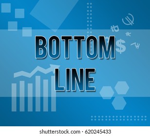 Bottom Line Blue Abstract Background 