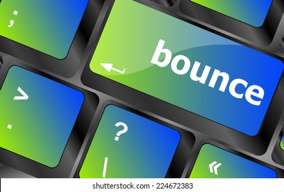bounce button on computer pc keyboard key