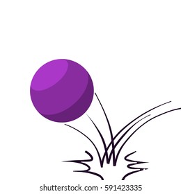 bouncing ball, digital illustration