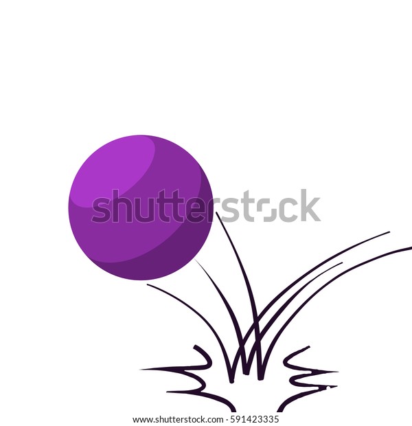 Bouncing Ball Digital Illustration Stock Illustration