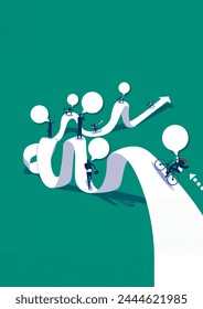Boundless Exploration: Man Running on the Paper.
