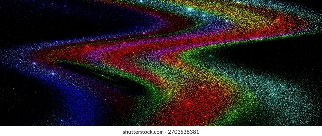 Boundless universe visualization with smooth, painterly strokes of light and stellar points. Artistic, unique, impactful design.