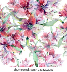 Peonies Seamless Pattern Watercolor Background Stock Illustration ...