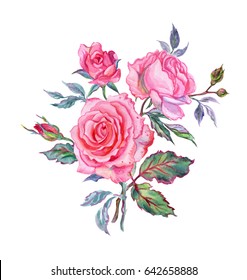Similar Images, Stock Photos & Vectors of Bouquet of pink roses ...