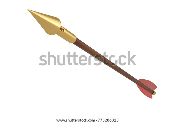 Bow Arrow On White Background 3d Stock Illustration 773286325