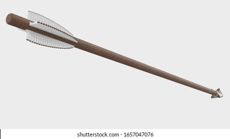 Bow arrows isolated on background. 3d rendering - illustration