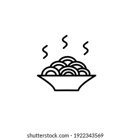 A Bowl Of Pasta Icon Logo Template