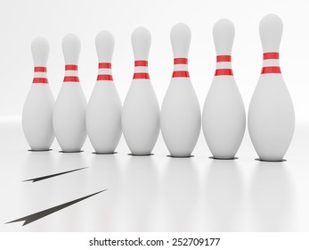 Bowling Alley On White Background Stock Illustration 252709177 ...