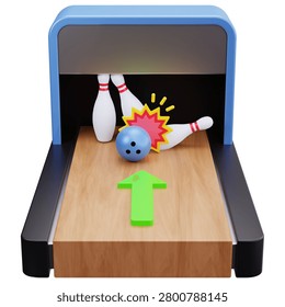 Bowling Lane Aiming Guide 3D Illustrations