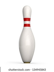 Bowling pin isolated on white.