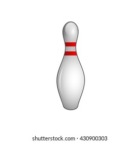 Bowling Pin On White Background Stock Illustration 430900303 