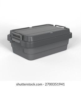 Box Buckle Container 3D render for mockup