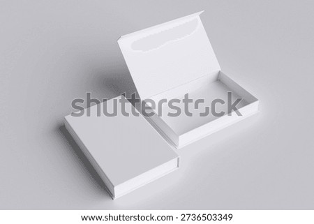 Box for mockup design with white background