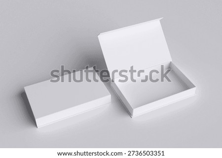 Box for mockup design with white background