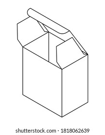 Folding Box Handle Internal Measurement 20 Stock Vector (Royalty Free ...