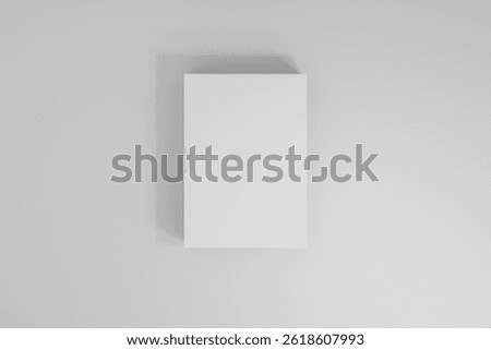 box template top view with white background