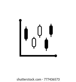 Box And Whisker Chart Icon. Trend Diagram Element Icon. Business Analytics Concept Design Icon. Signs And Symbols Icon For Websites, Web Design, Mobile, Info Graphics On White Background