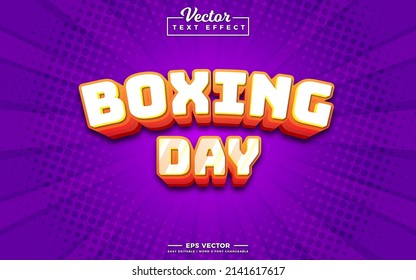 Boxing Day 3d Editable Text Effect