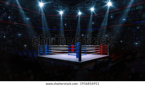 Boxing Fight Ring Corner View Interior Stock Illustration 1956856951