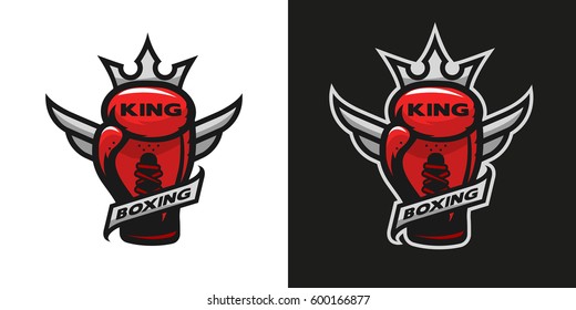 Boxing King. Boxing Glove Logo. Two Version.